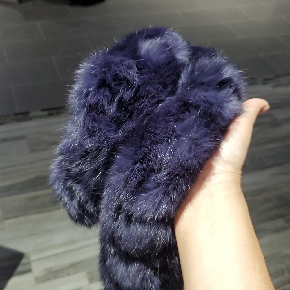 Purple Rabbit Fur Accessory - Picture 7 of 9